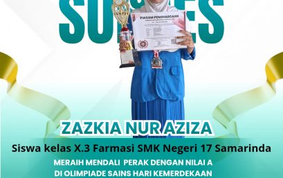 Selamat dan sukses untuk Zazkia Nur Aziza