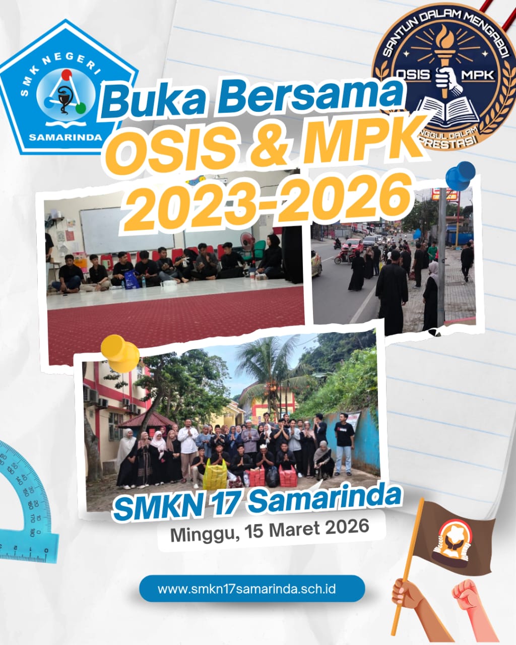 OSIS MPK SMKN 17 Samarinda 2023-2026 berbagi Tahun Iftar dan Buka Bersama OSIS MPK SMKN 17 Samarinda 2023-2026 berbagi Tahun Iftar dan Buka Bersama