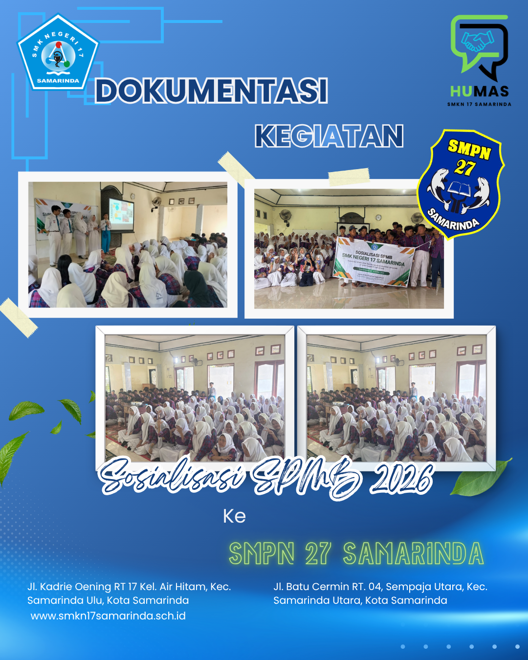 Sosialisasi SPMB 2026 ke SMPN 27 Samarinda, 14 April 2026