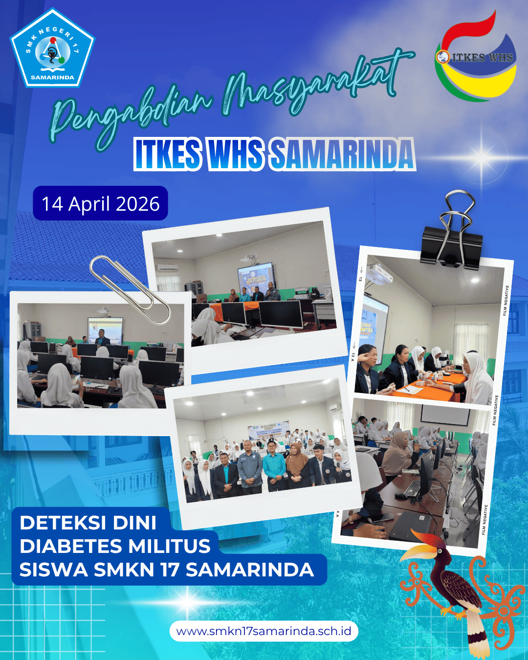 Itkes WHS melakukan Pengabdian MAsyarakat di SMKN 17 Samarinda, 14 April 2026