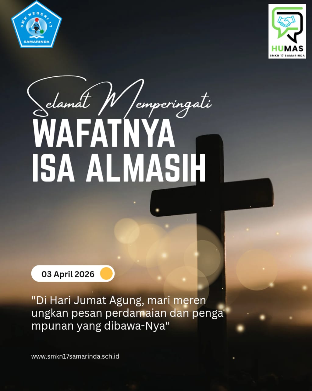 Selamat Memperingati wafatnya Isa Almasih