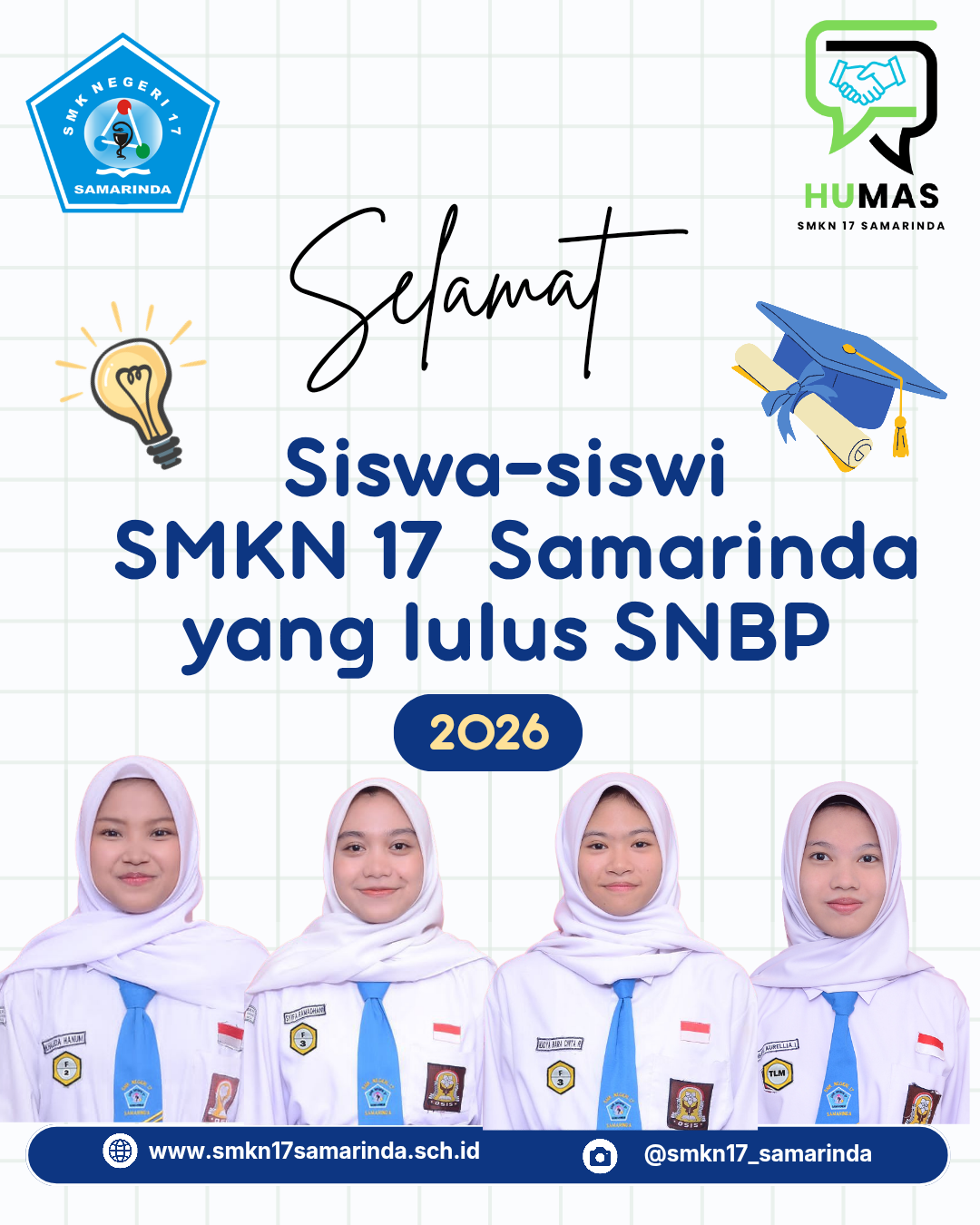 Selamat untuk siswa-siswi SMKN 17 Samarinda yang lolos SNBP 2026