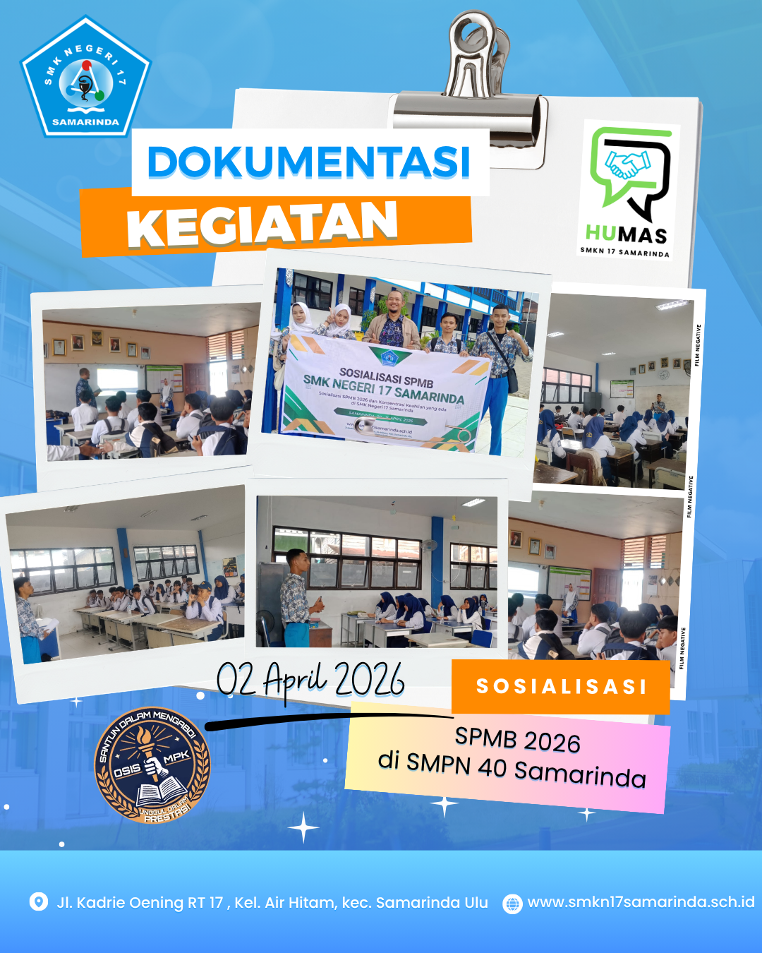 Sosialisasi SPMB ke SMPN 40 Samarinda