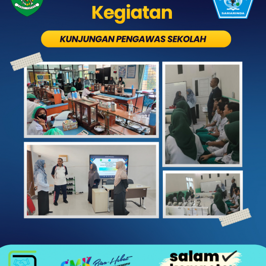 Kunjungan Pengawas Sekolah monitoring pelaksanaan USK di SMKN 17 Samarinda, 24 April 2026