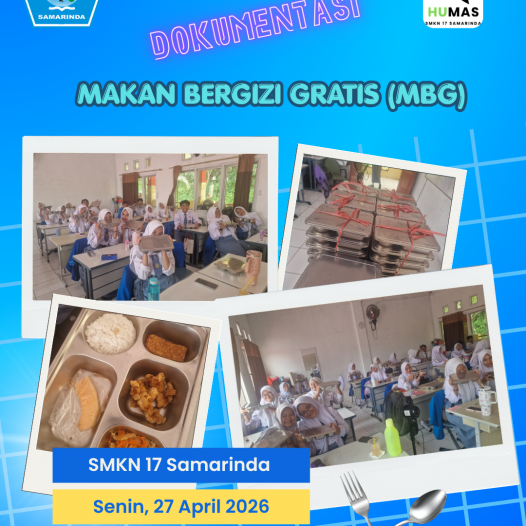 SMKN 17 Samarinda mendapatkan Makan Bergizi Gratis (MBG) mulai 27 April 2026