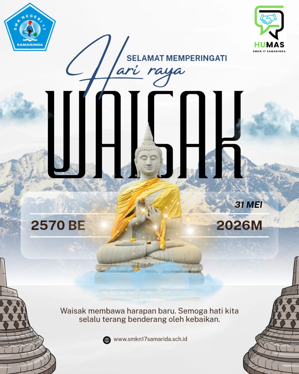 Selamat merayakan Waisak 2570 BE Selamat merayakan Waisak 2570 BE