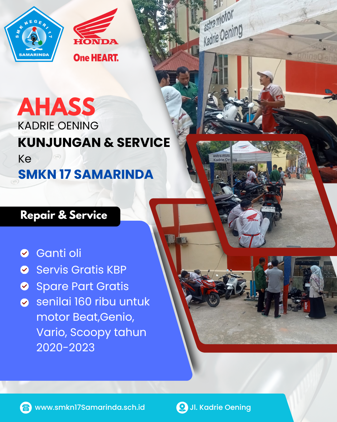 Astra Motor Kadrie Oening Melakukan Kunjung Service Ke SMKN 17 Samarinda, 05 Mei 2026