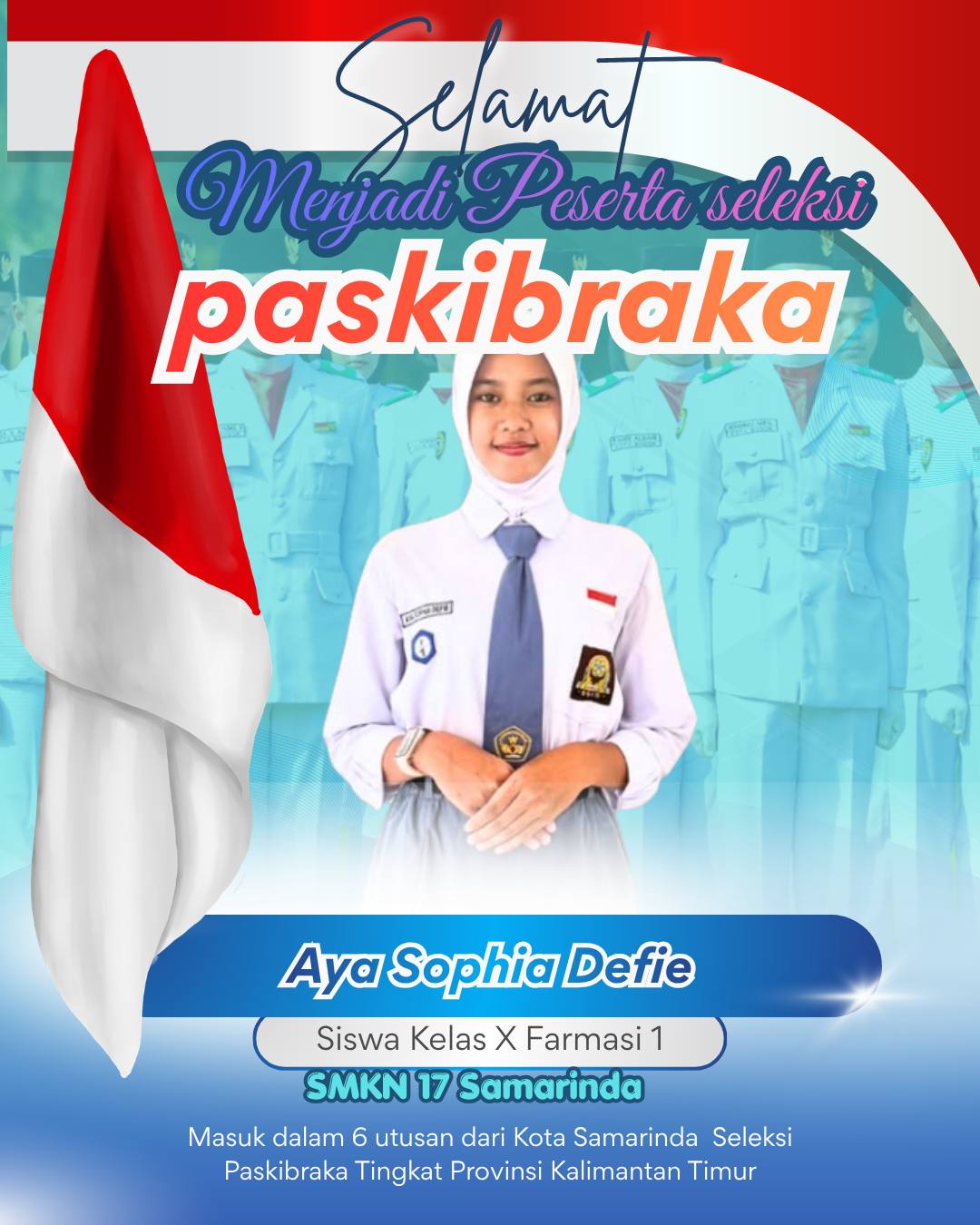 SMKN17 Samarinda menjadi salah satu perwakilan Seleksi Paskibraka Tingkat Provinsi Kalimantan Timur SMKN17 Samarinda menjadi salah satu perwakilan Seleksi Paskibraka Tingkat Provinsi Kalimantan Timur