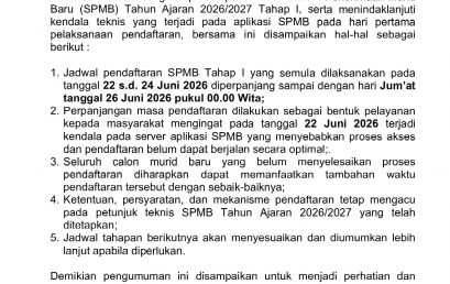 Spmb jalur prestasi dan afirmasi jadwalnya diperpanjang sampai 26 Juni 2026