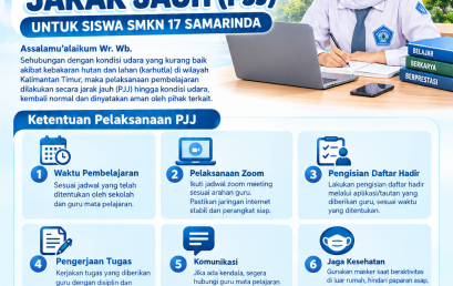 SMKN 17 Samarinda Laksanakan Pembelajaran Jarak Jauh di Tengah Kondisi Udara Kurang Baik Akibat Karhutla