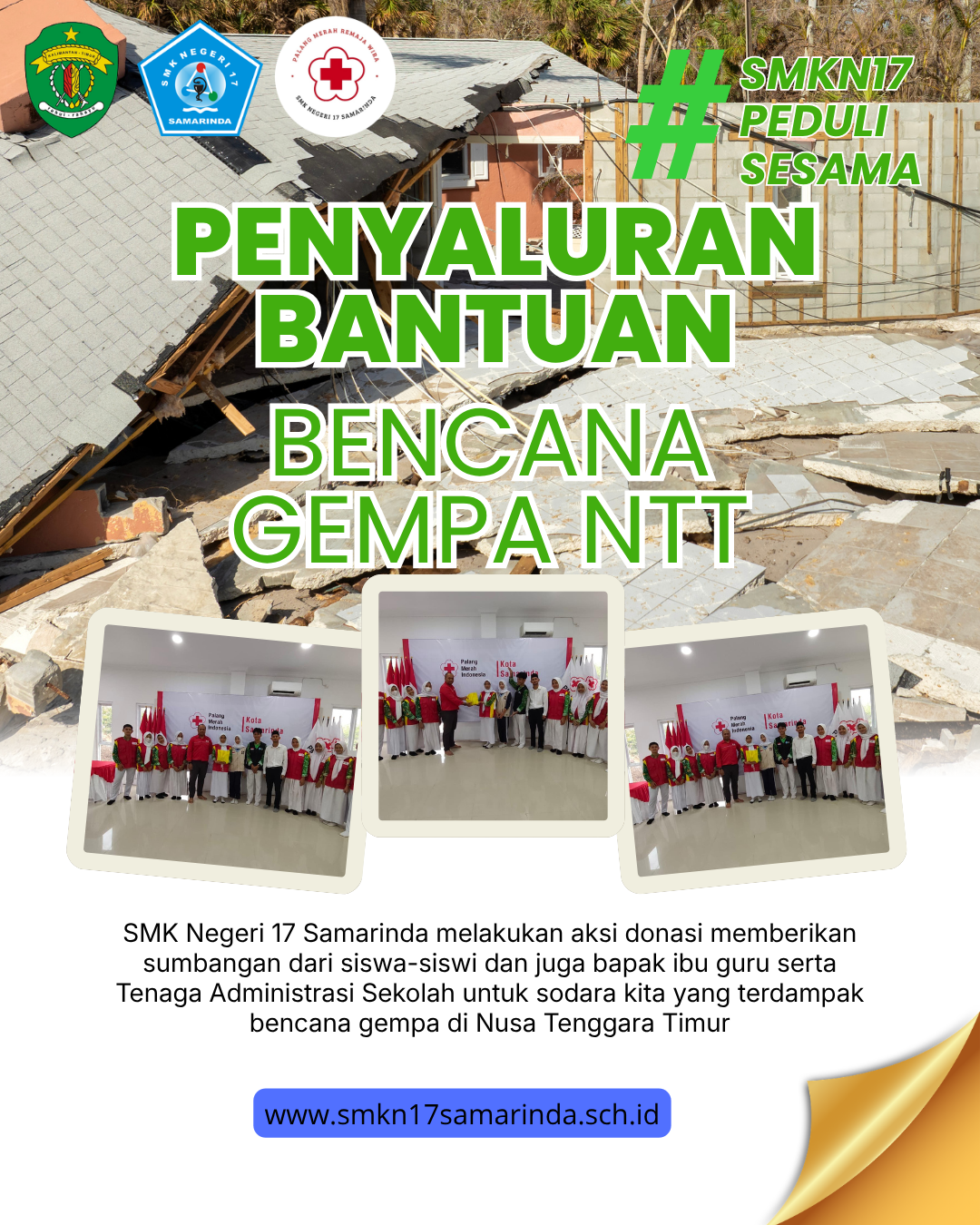 SMKN 17 Samarinda Peduli Sesama, Galang Donasi untuk Saudara-Saudara Terdampak Gempa di NTT SMKN 17 Samarinda Peduli Sesama, Galang Donasi untuk Saudara-Saudara Terdampak Gempa di NTT